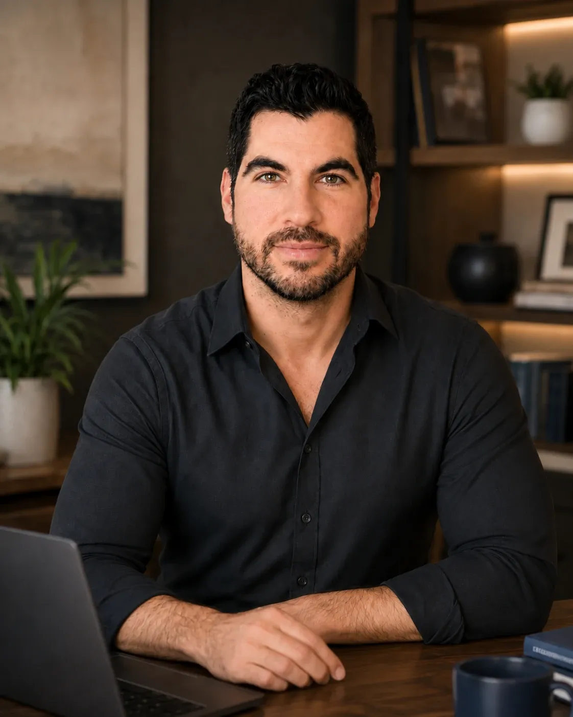 Dr. Kris Dorner, DNM, CFMP, at his desk in his office